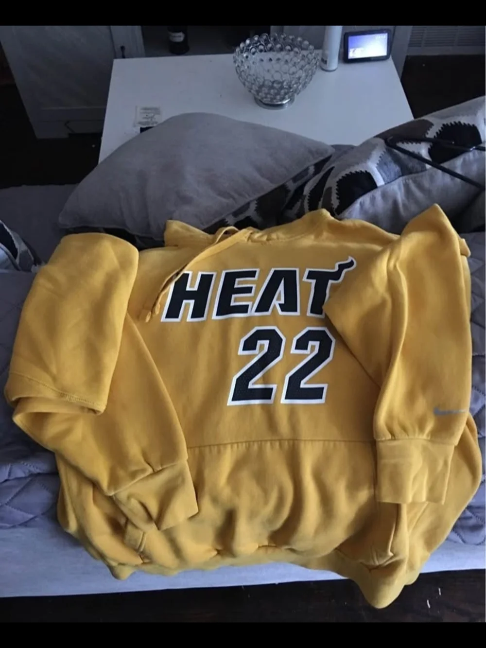 RARE Nike NBA Yellow Jimmy Butler 'HEAT 22' Hoodie Sweatshirt